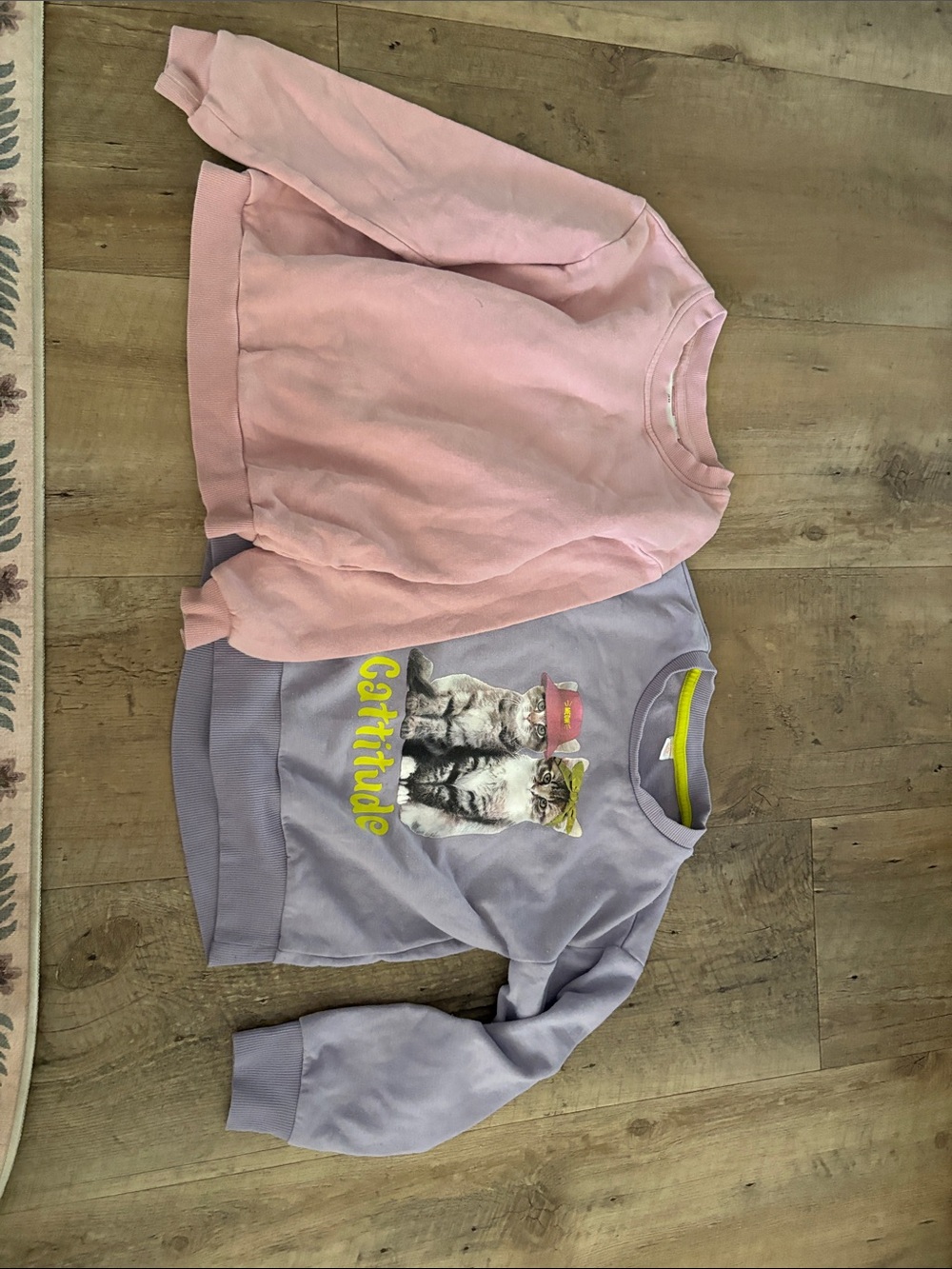 two girl sweatshirts size 6&7